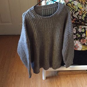 Brandy Melville oversized gray knit sweater